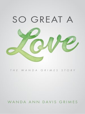 cover image of So Great a Love